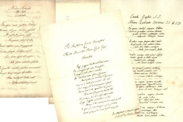 Esempi di poesie scritte da gesuiti - Archivio Storico - Gesuiti, Provincia Euro-Mediterranea