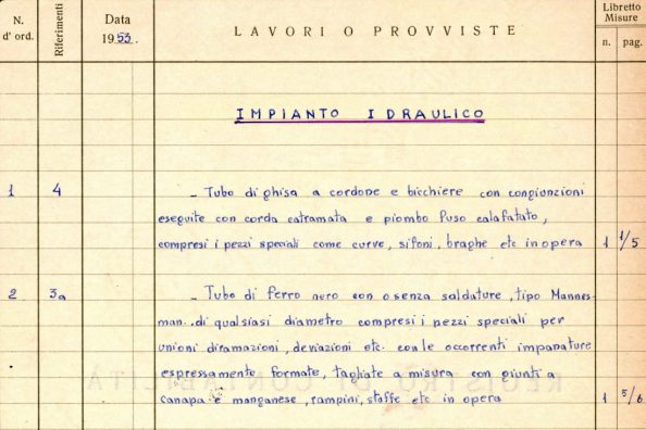 Quotation for supplies for a renovation of a Jesuit residence, 1953 - Historical Archives - Jesuits, Euro-Mediterranean Province