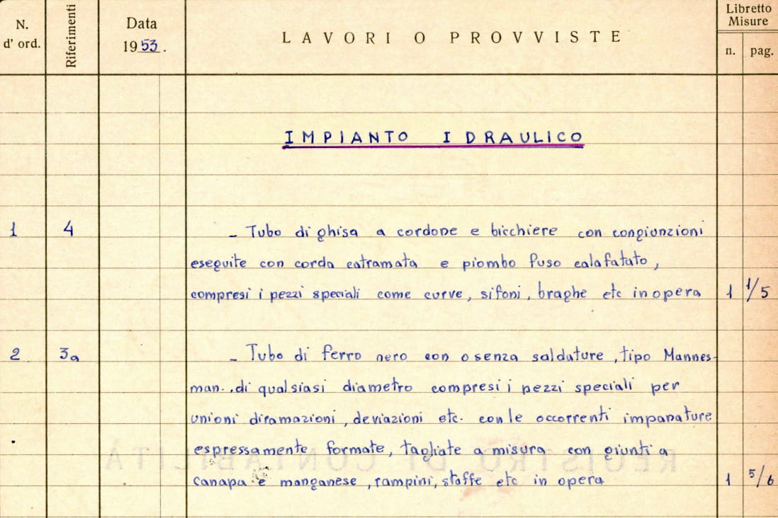 Quotation for supplies for a renovation of a Jesuit residence, 1953 - Historical Archives - Jesuits, Euro-Mediterranean Province