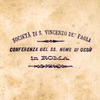 Timbro della Società di S. Vincenzo de' Paoli